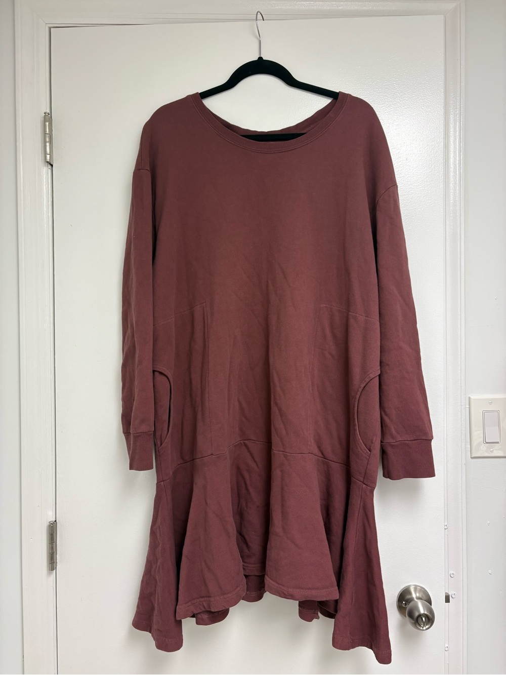 Free People Beach Terrycloth Sweatshirt Dress Sz Large
